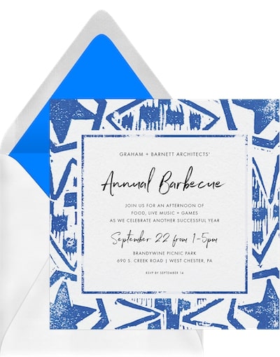Block Print Invitation