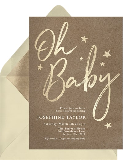 Baby shower invitations girl: Boho Baby Invitation