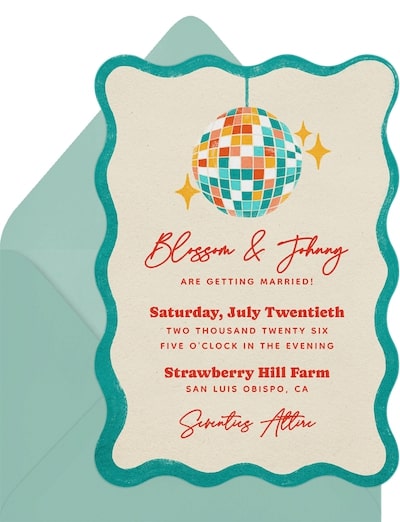Boho Disco Invitation