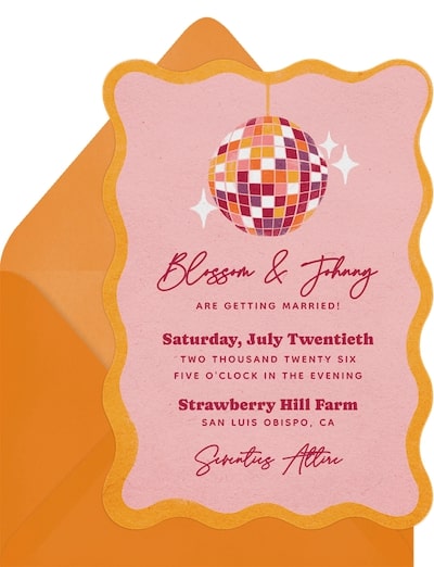 Boho Disco Invitation