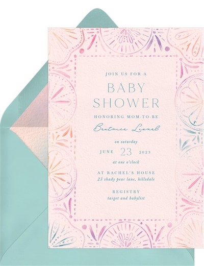 Baby shower invitations: Boho Sunburst Invitation