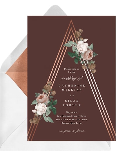 Affordable wedding invitations: Boho Triangle Invitation