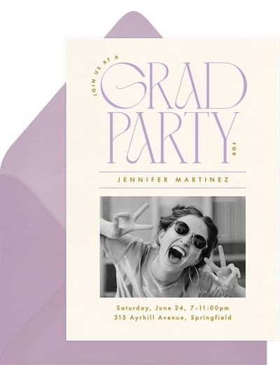 Bold Color Grad Invitation