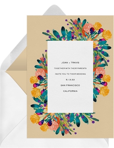 Bold Florals Invitation