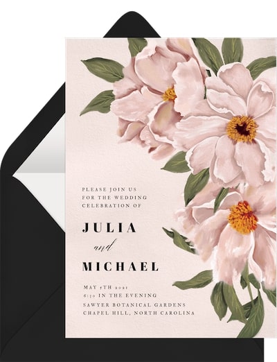 Bold Peonies Invitation