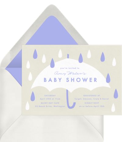 Bold Raindrops Invitation