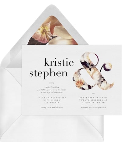 Botanical Ampersand Invitation