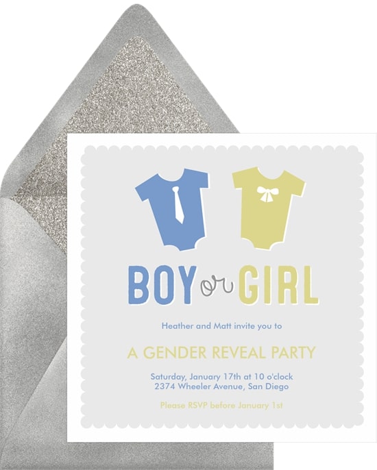 Gender reveal party: Boy or Girl Invitation