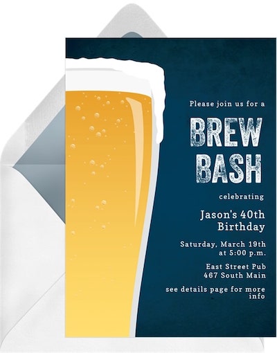 4th of July activities for adults: Brew Bash Invitation