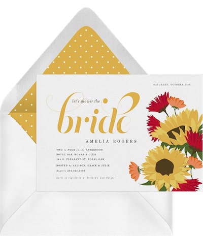 Bridal Daisies Invitation