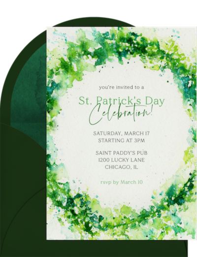 Bright Greenery Invitation