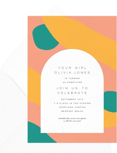 Luau party invitations: Bright Pops Invitation