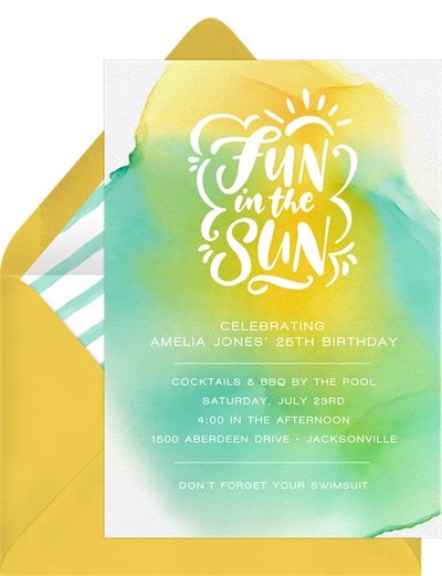 Bright Splashes Invitation