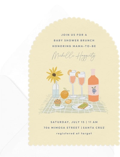 Custom party invitations: Brunch & Blooms Invitation