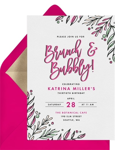 Brunch & Bubbly Invitation