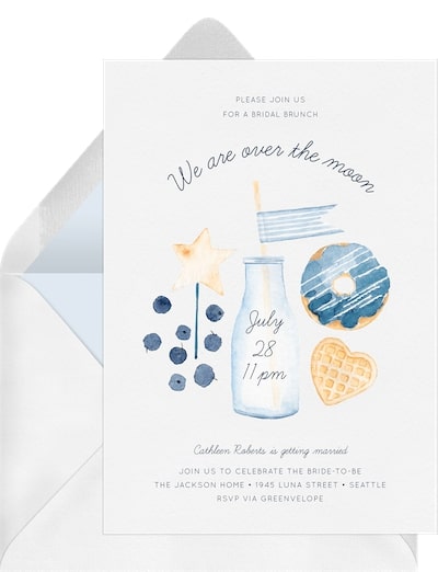 Brunch in Blue Invitation