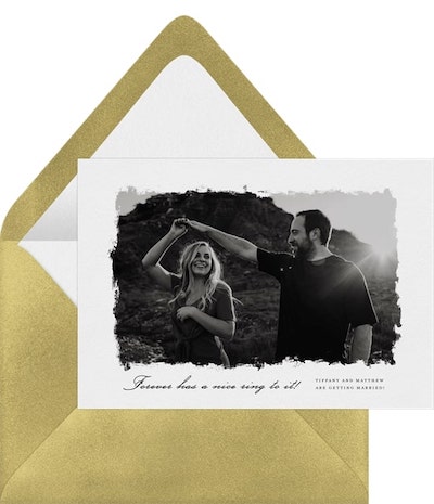 Proposal ideas at home: Brushed Cut Out Announcement