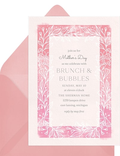 Mother's Day theme ideas: Butterfly Arbor Invitation