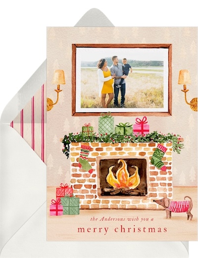 Christmas card ideas: By The Fire Card