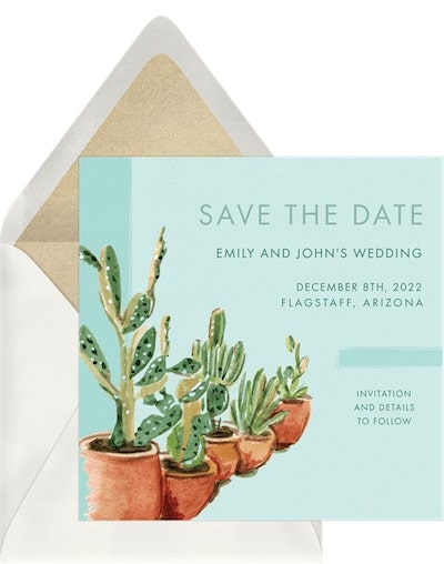 Save the date text: Cacti Save the Date