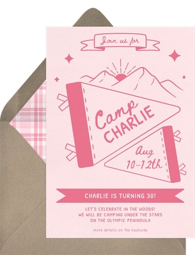 Camp Banners Invitation