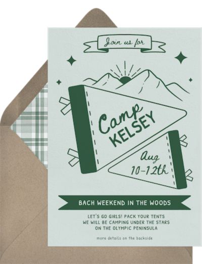 Camp Banners Invitation