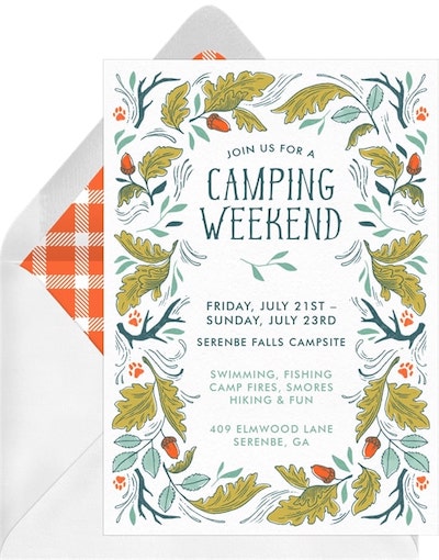 Camping Weekend Invitation