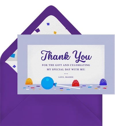 Candyland Thank You Note