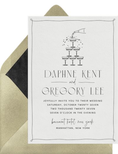 Champagne Tower Cheers Invitation