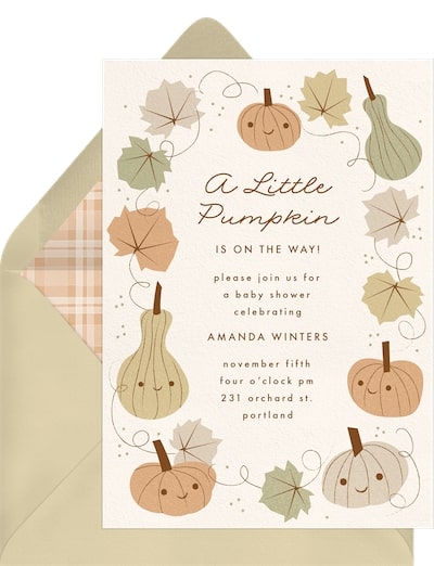 Charming Gourds Invitation