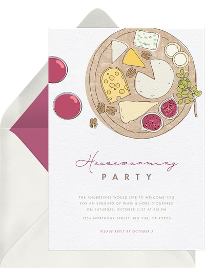 Housewarming invitation: Cheese Board Dream Invitation