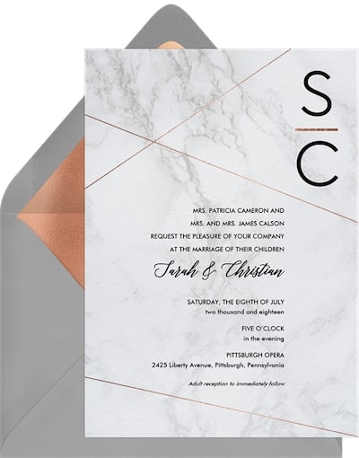 Chic Marble Invitation