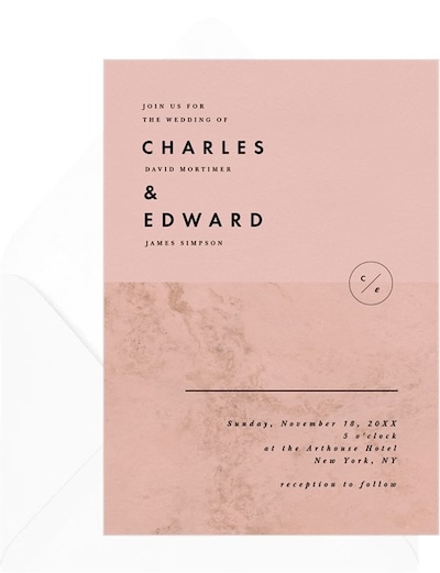 Elegant wedding invitations: Chic Minimalist Invitation