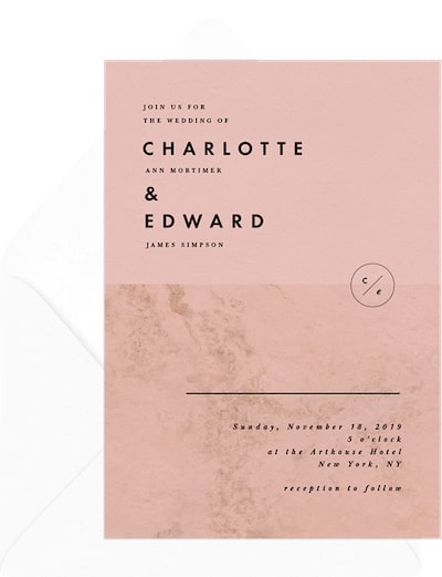 Digital wedding invitations: Chic Minimalist Invitation