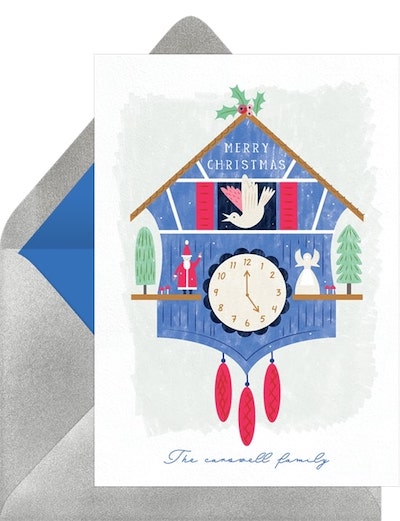 Christmas Cuckoo Clock Card