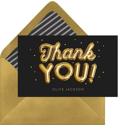 Graduation thank you cards: Class Of Thank You Note