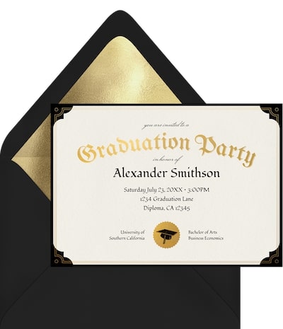 Classic Diploma Invitation