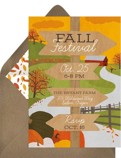 Classic Fall Festival Invitation