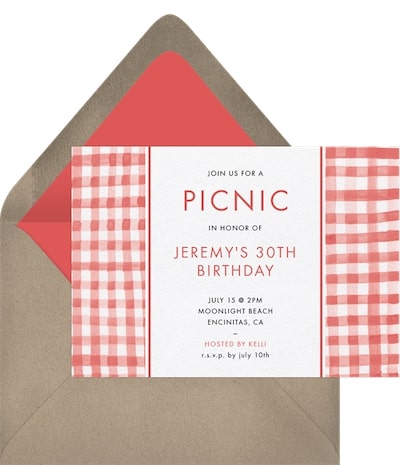 Classic Gingham Invitation