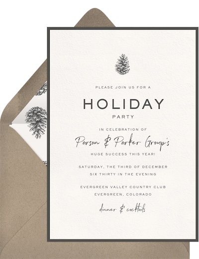 Classic Pinecone Invitation