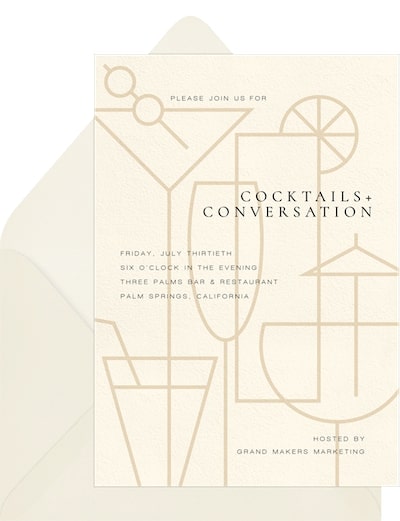 Cocktails & Conversation Invitation