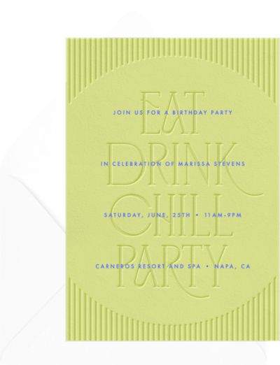 Elopement party invitations: Colorful Chic Invitation