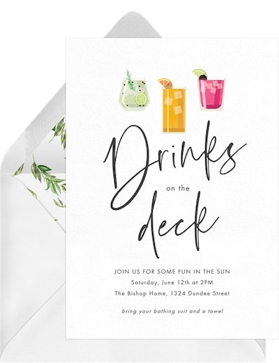 Cocktail party: Colorful Cocktails Invitation