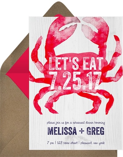 Colossal Crab Invitation