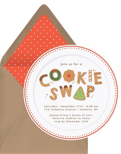 Cookie Swap Plate Invitation