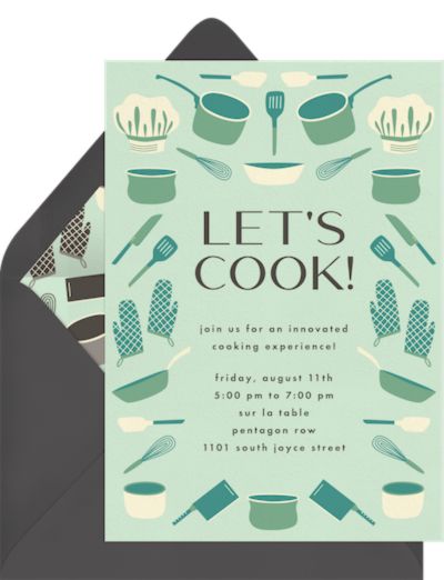 Cooking Essentials Invitation
