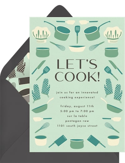 18th birthday party ideas: Cooking Essentials Invitation