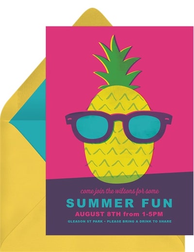 Cool Pineapple Invitation