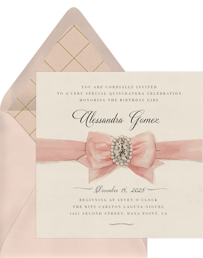 Crystal Brooch Invitation