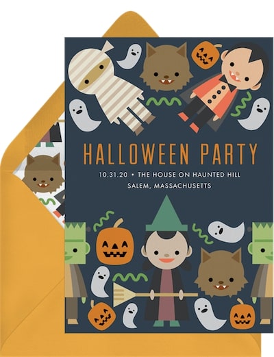 Cute Monster Party Invitation